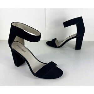 Jeffrey Campbell Lindsay Black Suede Ankle Strap Sandal US 10